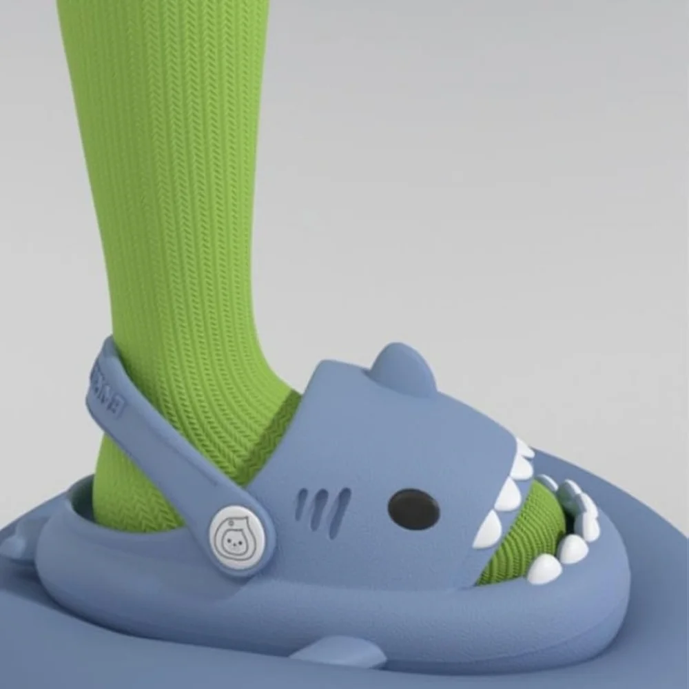 Kids Shark Design Shoes - Gray